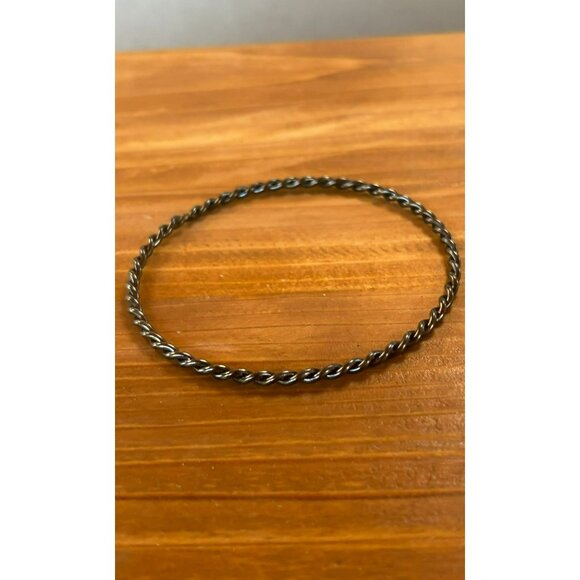 Twist Rope Silver Wrist Bracelet - Picture 3 of 5